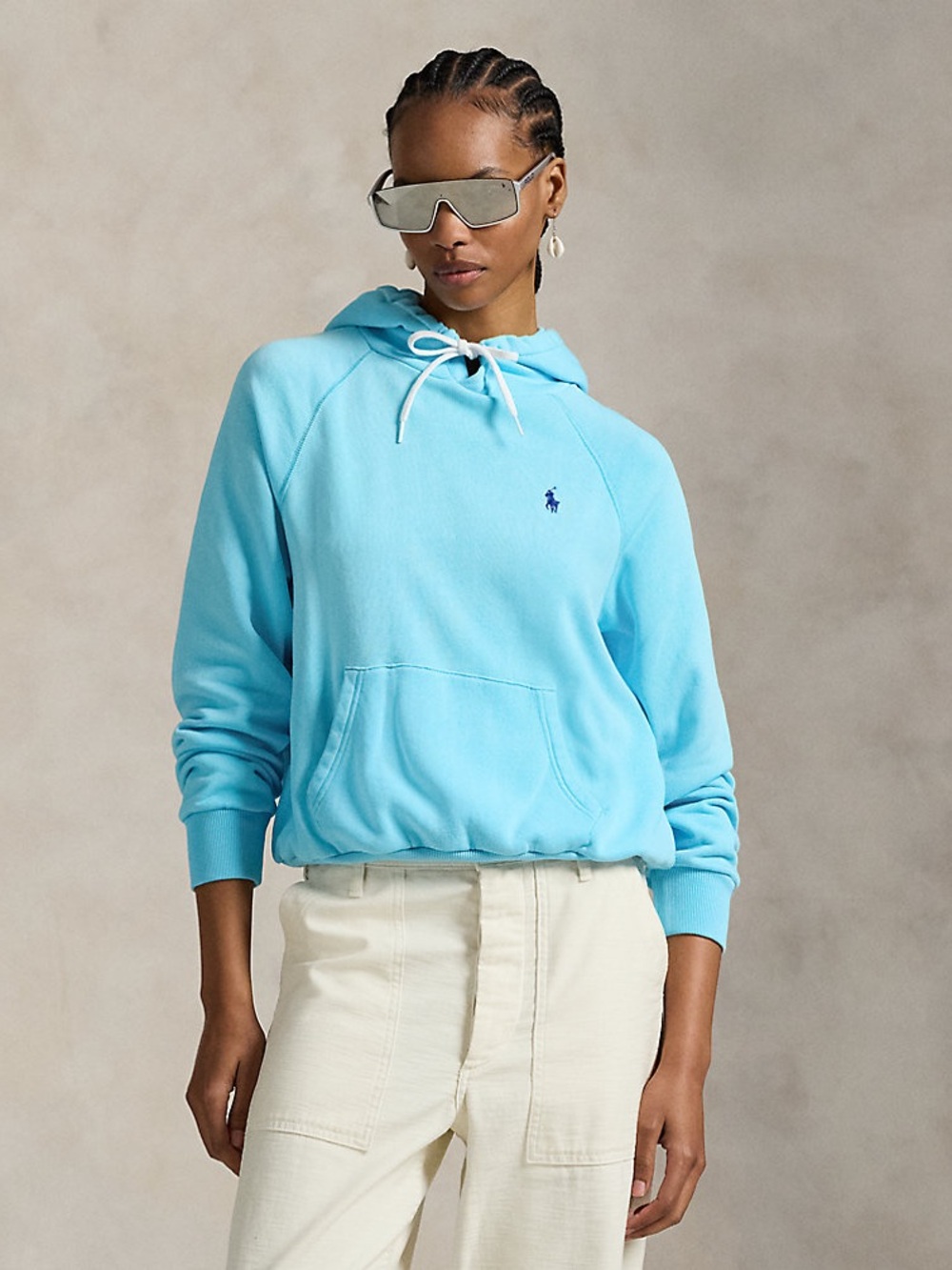 Polo by Ralph Lauren Light Blue Hooded Pullover Sweatshirt
